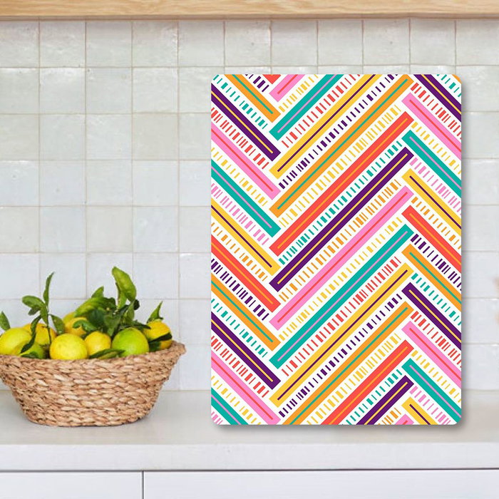 Hermia Tabla de Cortar de Vidrio Templado Multicolor 20x30 cm Hermia Tabla de Cortar de Vidrio Templado Multicolor 20x30 cm